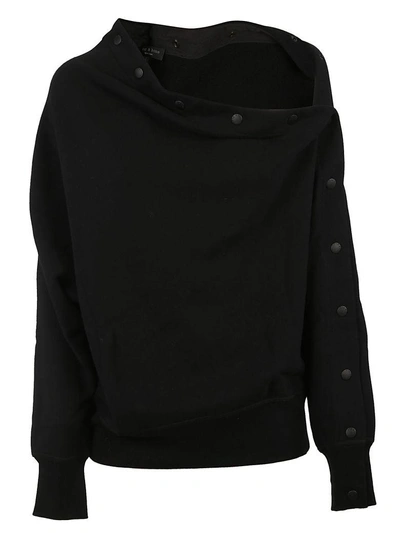 Shop Rag & Bone Shoulder Button Detailed Sweater In Black