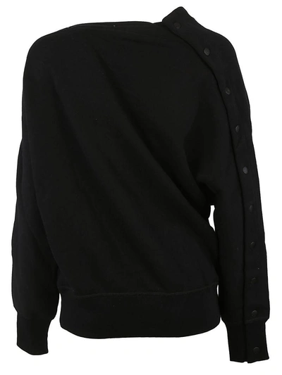 Shop Rag & Bone Shoulder Button Detailed Sweater In Black
