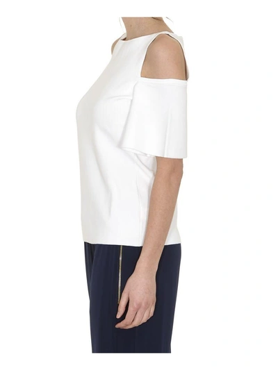 Shop Michael Kors Off-shoulder Top In White
