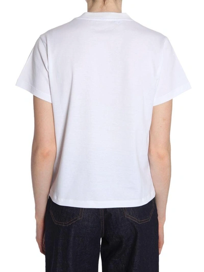 Shop Carven Round Collar T-shirt In Bianco
