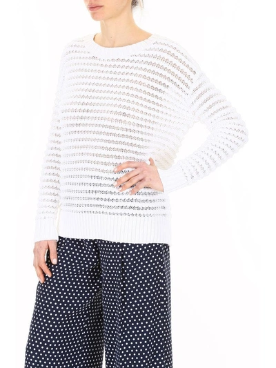 Shop Michael Michael Kors Knit Pullover In White (white)