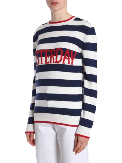 Shop Alberta Ferretti Striped Sweater In Multicolor