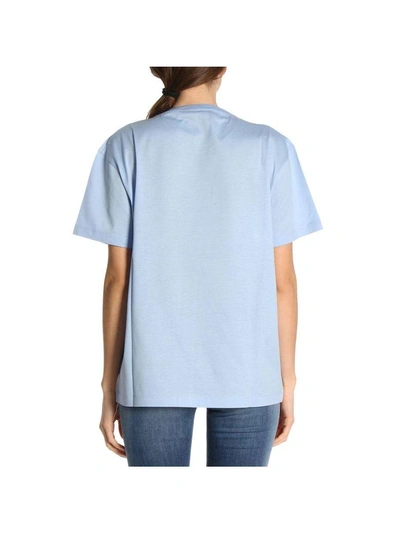 Shop Versace T-shirt T-shirt Women  In Sky Blue