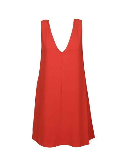 Shop Theory V-neck Sleeveless Dress In Red