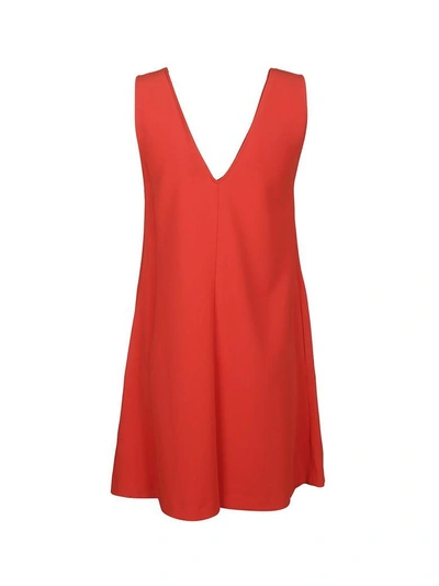 Shop Theory V-neck Sleeveless Dress In Red