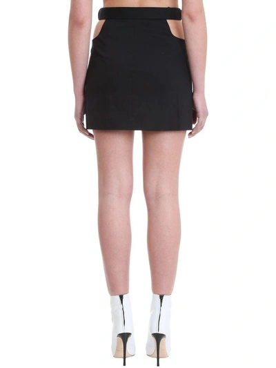 Shop Helmut Lang Mini Skirt In Black Cotton