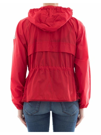 Shop Moncler Windbreaker Jais In Red