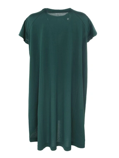 Shop Sacai Lace Up-detail Mini Dress In Green