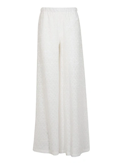 Shop M Missoni Patterned Trousers In White