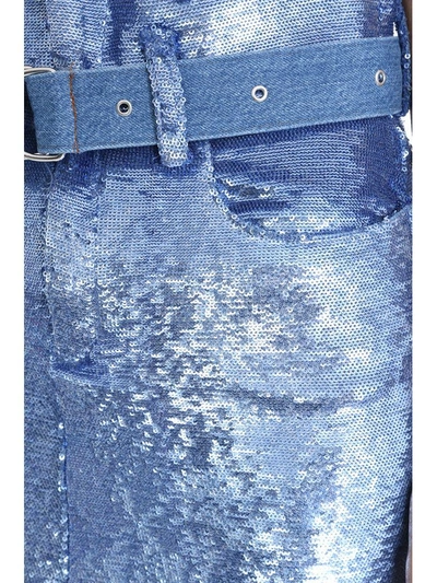 Shop Iro Natou Blue Sequins Skirt