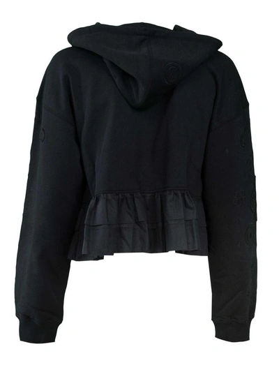 Shop Opening Ceremony Embroidered Cropped Hoodie In Black