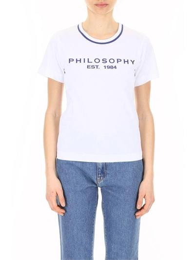 Shop Philosophy Di Lorenzo Serafini Logo T-shirt In Whitebianco