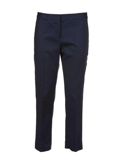 Shop Michael Michael Kors Slim Cropped Trousers In Blu Navy