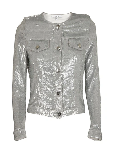 Shop Iro Studded Jacket In Silver