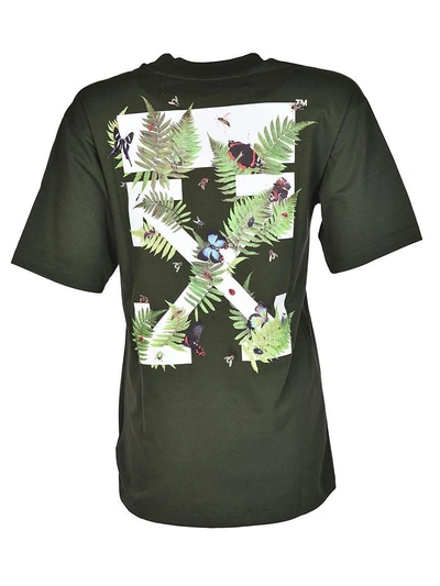 Shop Off-white Fern And Arrows Print T-shirt In Green
