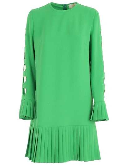 Shop Sara Battaglia Dress In Verde