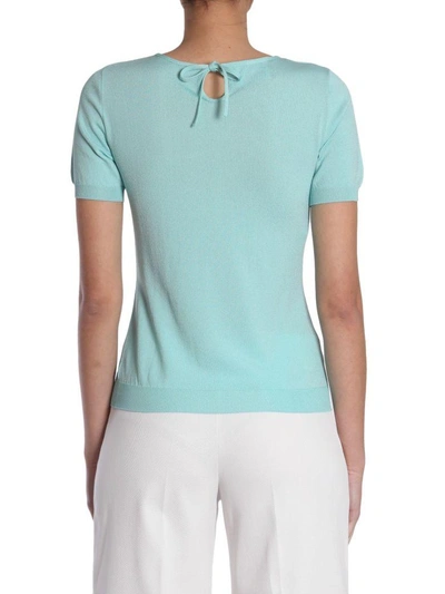 Shop Boutique Moschino Short Sleeve Jumper In Azzurro