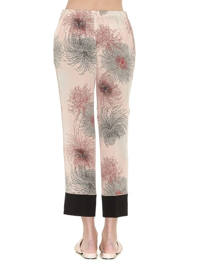 Shop N°21 Silk Trousers In Fantasia Rosa