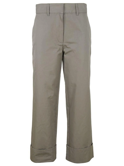 Shop Prada Chino Trousers In Ferro