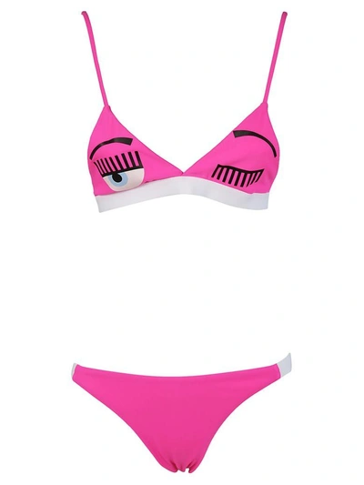 Shop Chiara Ferragni Flirting Eye Bikini In Pink