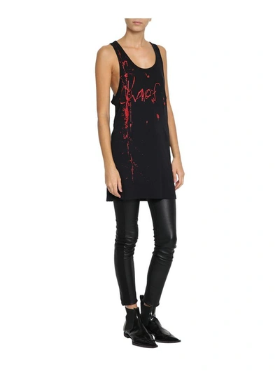 Shop Haider Ackermann Printed Cotton Tank Top In Nero