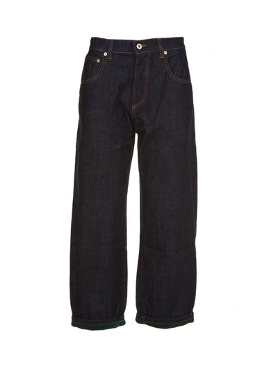 Shop Carven Straight Cropped Jeans In Blu
