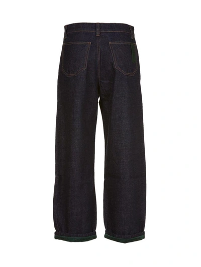 Shop Carven Straight Cropped Jeans In Blu