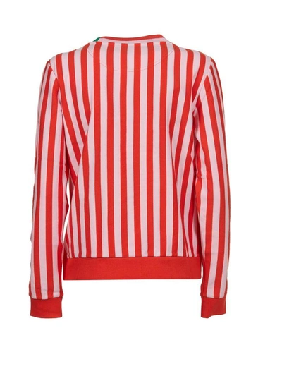 Shop Kenzo Tiger Stripe Sweatshirt In Rosso Multicolor