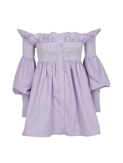 Shop Erika Cavallini Striped Top In Lavanda