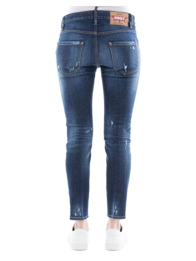 Shop Dsquared2 Blue Cotton Jeans