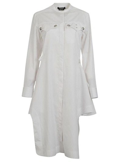 Shop Calvin Klein Pinstripe Shirt Dress In Multicolour