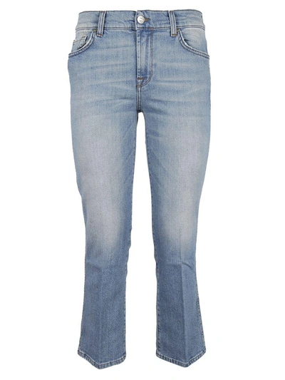 Shop 7 For All Mankind Cropped Jeans In Azzurro