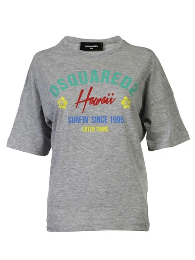 Shop Dsquared2 Hawaii T-shirt In Grigio