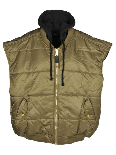 Shop Vetements Bomber Vest In Green Military