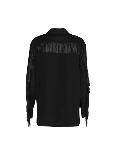Shop Alexander Wang Shirt Fringe In Black