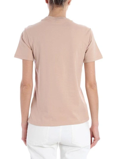 Shop Adidas Originals Trefoil T-shirt In Nude - White