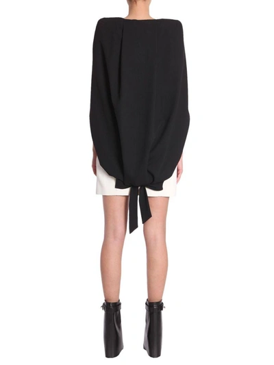 Shop Givenchy Mini Cape Dress In Avorio