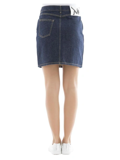 Shop Calvin Klein Blue Cotton Skirt