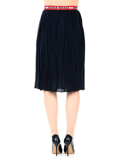 Shop Miu Miu Skirt In Blue