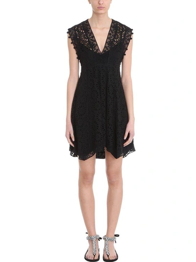 Shop Isabel Marant Kierra Black Cotton Dress