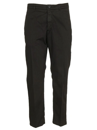 Shop Dondup Cropped Trousers In Nero