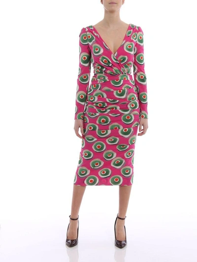 Shop Dolce & Gabbana Cassata Print Dress In Heacassate Fdo.fucsia