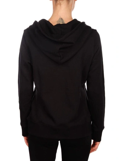 Shop Adidas Originals Hoodie Trefoil Cotton Sweatshirt In Black