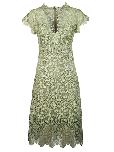 Shop Ermanno Scervino Lace Mini Dress In Green
