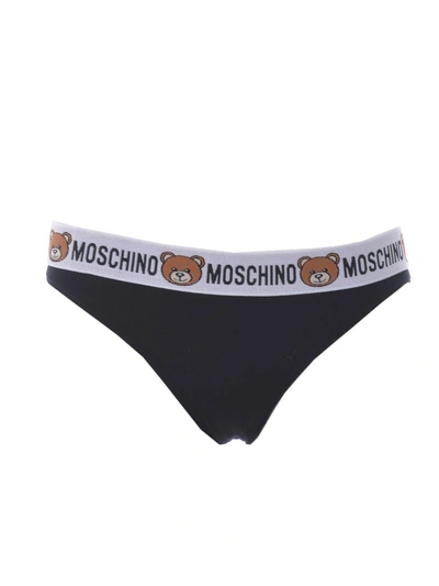 Shop Moschino Bear Print Briefs In Nero