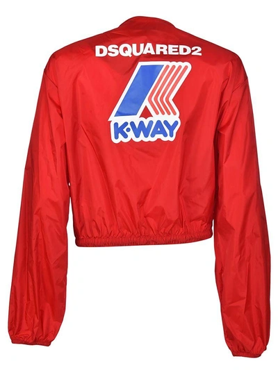 Shop Dsquared2 Zipped Bomber In Red