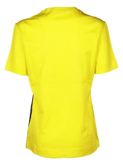 Shop Versace Printed T-shirt In Yellow