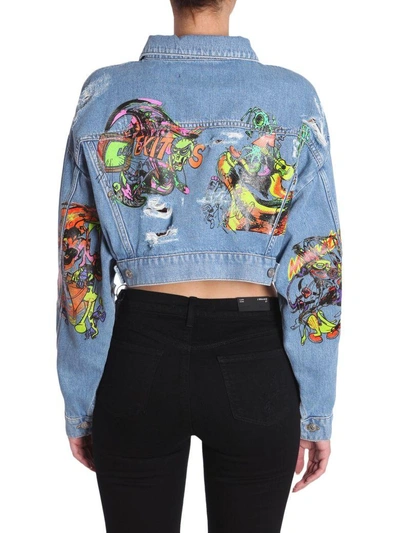 Shop Jeremy Scott Destroyed Denim Jacket