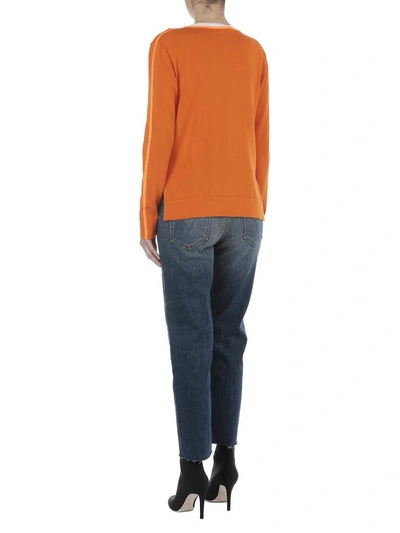 Shop Fendi Cotton Sweater In Orange