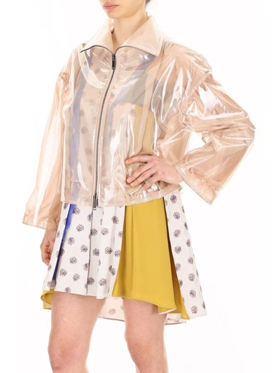 Shop Valentino Pvc Jacket In Skin (beige)